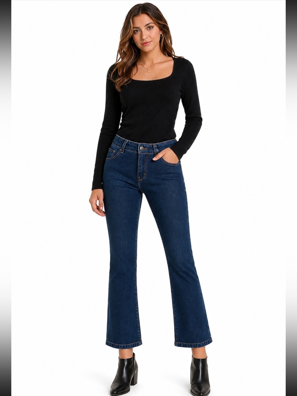 Armani Exchange Blue Denim Slight Flare Jeans - Size 6